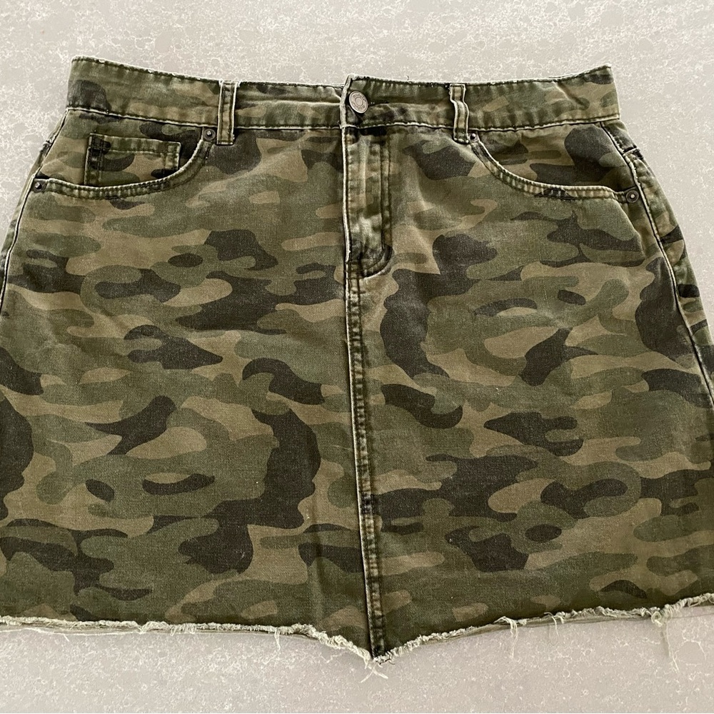 Mud Pie Camouflage Mini Skirt